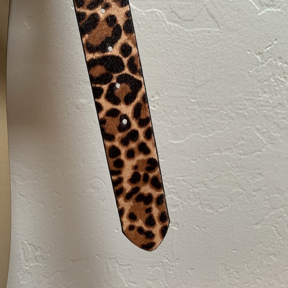 NWT Express leopard genuine calf-hair belt - Picture 5 of 9